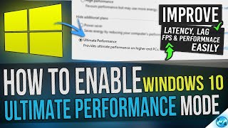 🔧 How to Enable Windows 10/8/7 ULTIMATE Performance mode Guide 🔧 in 2 steps