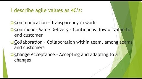 Understanding Agile Values | 4C