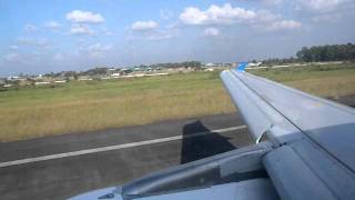 Lao Airlines QV535 VTE-SIN Taking off from Wattay Airport, Vientiane