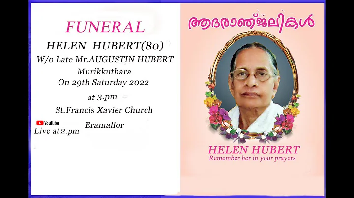 FUNERAL-- HELEN HUBERT (80)