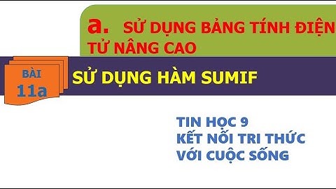 Bài 11a Sử dụng hàm Sumif
