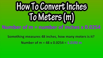 How To Convert (Change) Inches To Meters Explained - Formula To Convert Inches To Meters