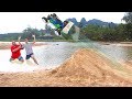 We Built a Huge RC Car Jump On The Beach! Hawaii Adventure Day 2!!