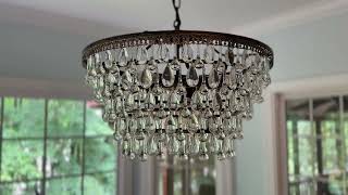 Wellmet Crystal Chandelier 6-Light 5 Tiers Farmhouse Bronze Ceiling Lighting Fixture | Honest Review