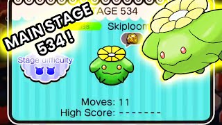 Pokemon Shuffle - Main Stage 534 - Skiploom 1,000 Coins Used