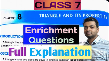 D.A.V. Math | Class 7 | Chapter 8 | Triangle & Its Properties | Enrichment | By Art Of Mathematica