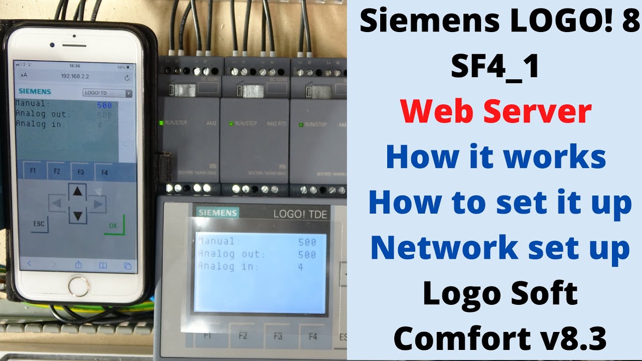  New Siemens LOGO! 8 SF4_1, Web Server, how it works, how to set it up, network set up. English