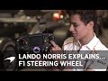 Lando norris explique le volant de f1
