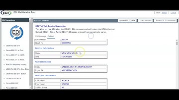 Parse EDI 271 Message to HTML