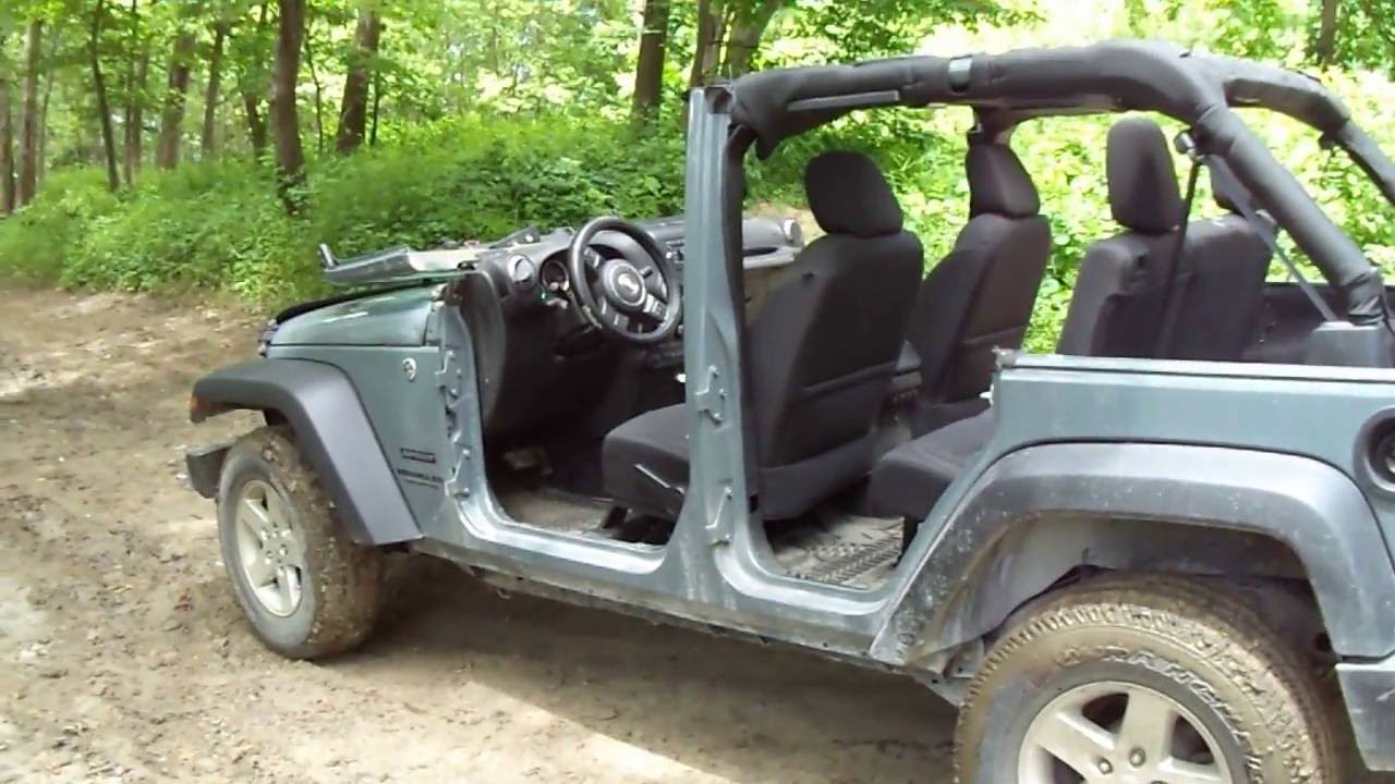 JKU jeep with windshield folded down on trails (for the first time ever) -  YouTube