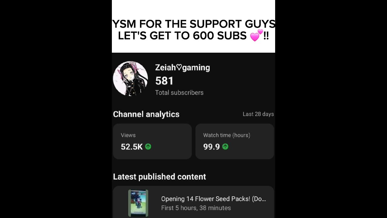 TYSM GUYS Thanksforthesupport Youtubejourney Roadto600sub Fyp