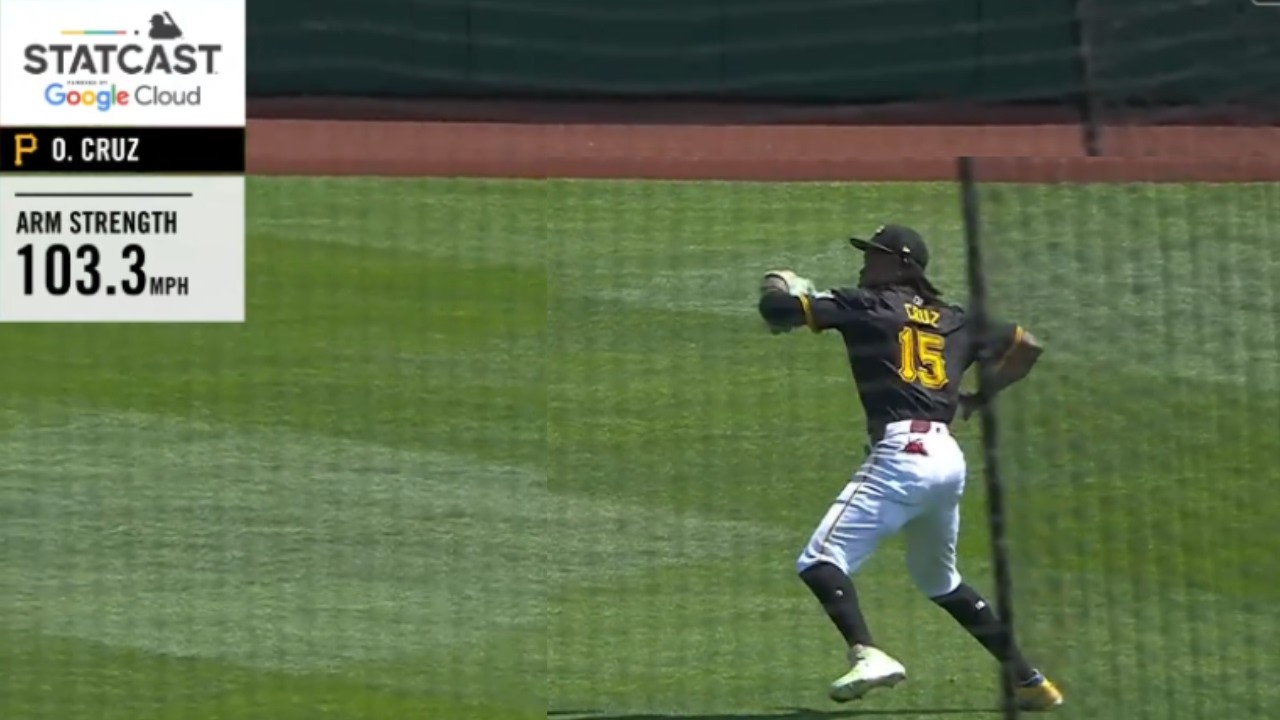 Oneil Cruz Just Made The Hardest Throw of The Year - YouTube