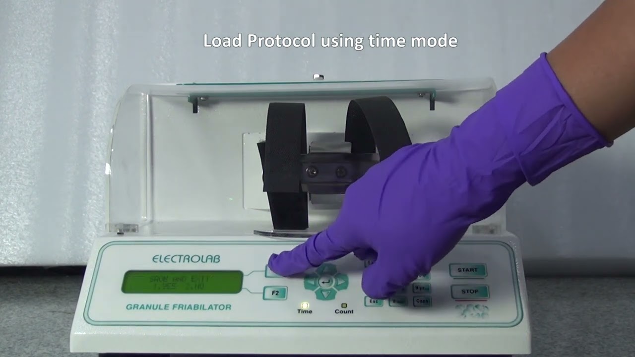 Operational video of Granule Friability Tester EGF 01