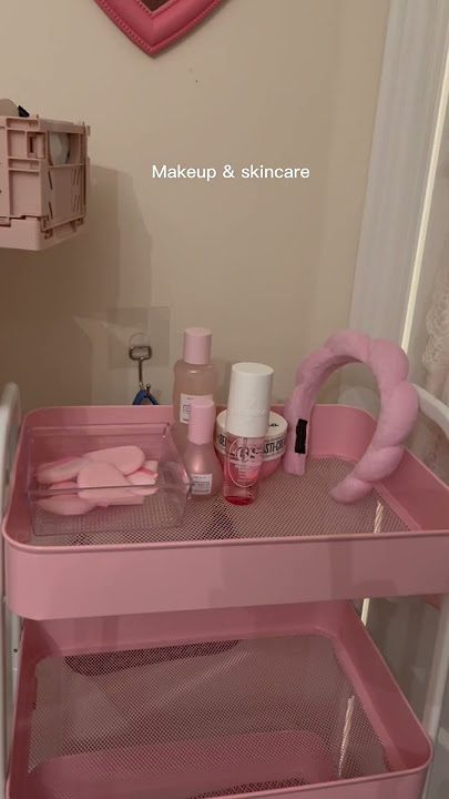 A very pink room organization 🌷🎀✨ #aesthetic #amazonfinds #vlog #roomdecor #roomtour