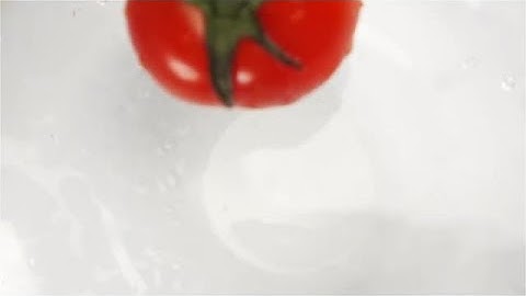 Red Tomato Plunging Into Water  Stock Video