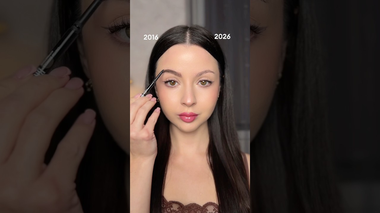 Макияж бровей 2016 и 2026 🩷 