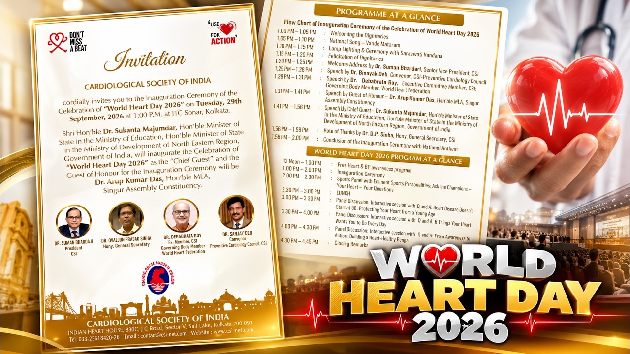 Cardiological Society Of India Marks World Heart Day 2026 At ITC Sonar Kolkata!