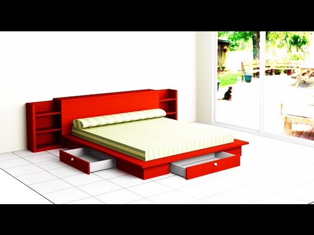 como hacer una cama de dormitorio - YouTube