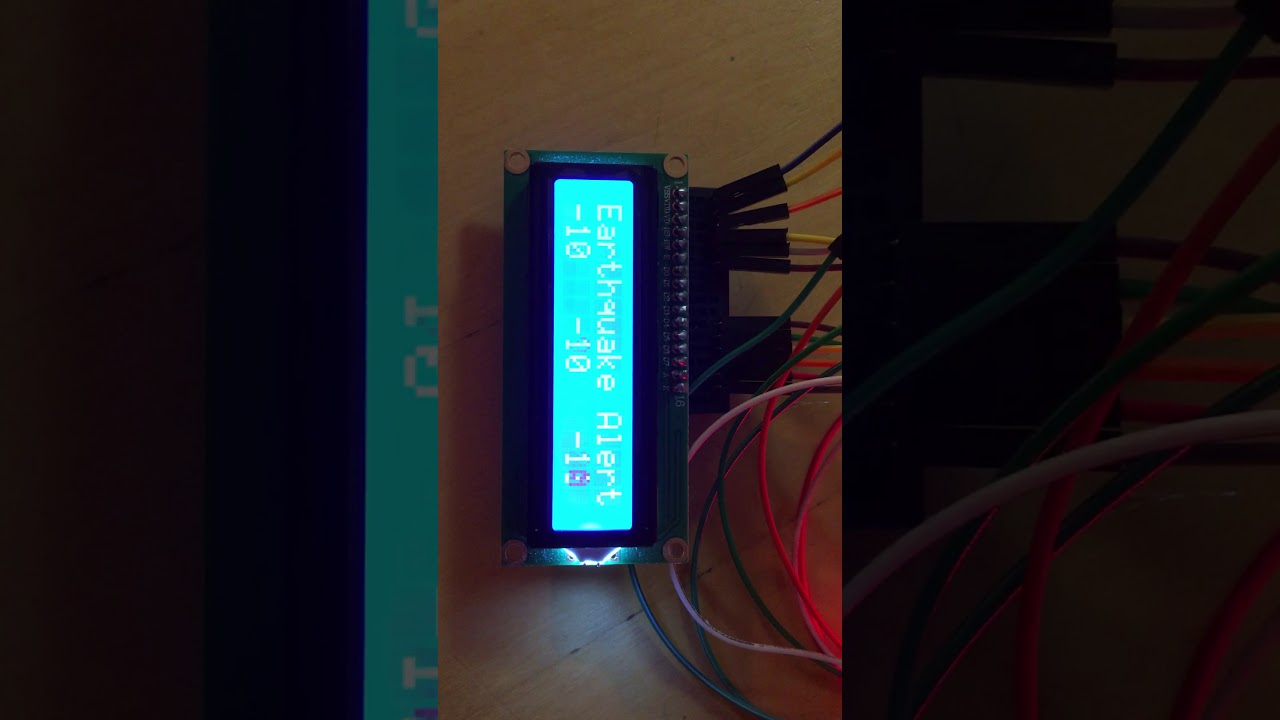 ARDUINO: EARTHQUAKE DETECTOR WITH LCD DISPLAY 16*4 - YouTube
