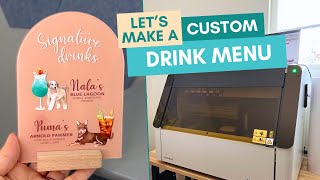 Let's Print a Wedding Bar Menu | Roland BD-8 UV Printer