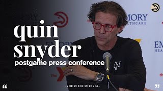 Hawks vs. Celtics Postgame Press Conference: Quin Snyder