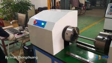 Operates video of material torsion testing machine