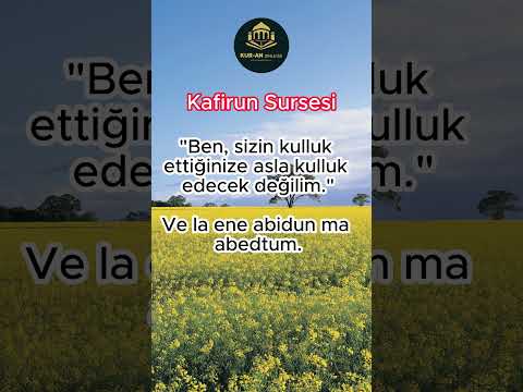 Kafirun Suresi | İnançta Keskin Bir Çizgi |  #dua #kuran #amin