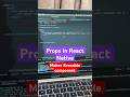 React Native - Short #1 | React Native for Beginners | Props & Their Uses Explained #reactnative