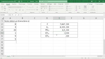 MOYENNE, MÉDIANE, ÉCART-TYPE avec Excel (pour les Effectifs Implicites) - Formules Excel - Stats