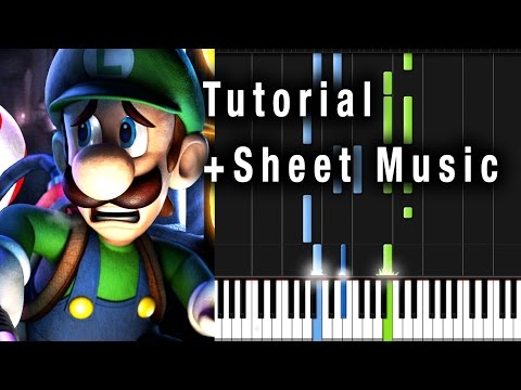 luigis mansion theme piano tutorial sheet music youtube luigi s mansion piano sheet music