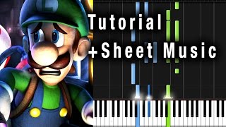 Luigi's Mansion Theme | Piano Tutorial + Sheet Music chords