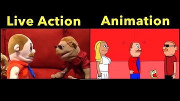 SML Movie: Rich Brooklyn Guy Live Action + Animation Side by Side!
