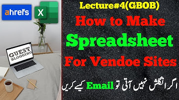How to make a spreadsheet for Vendor websites | GBOB free training course|GBOB freelancing|Lecture#4