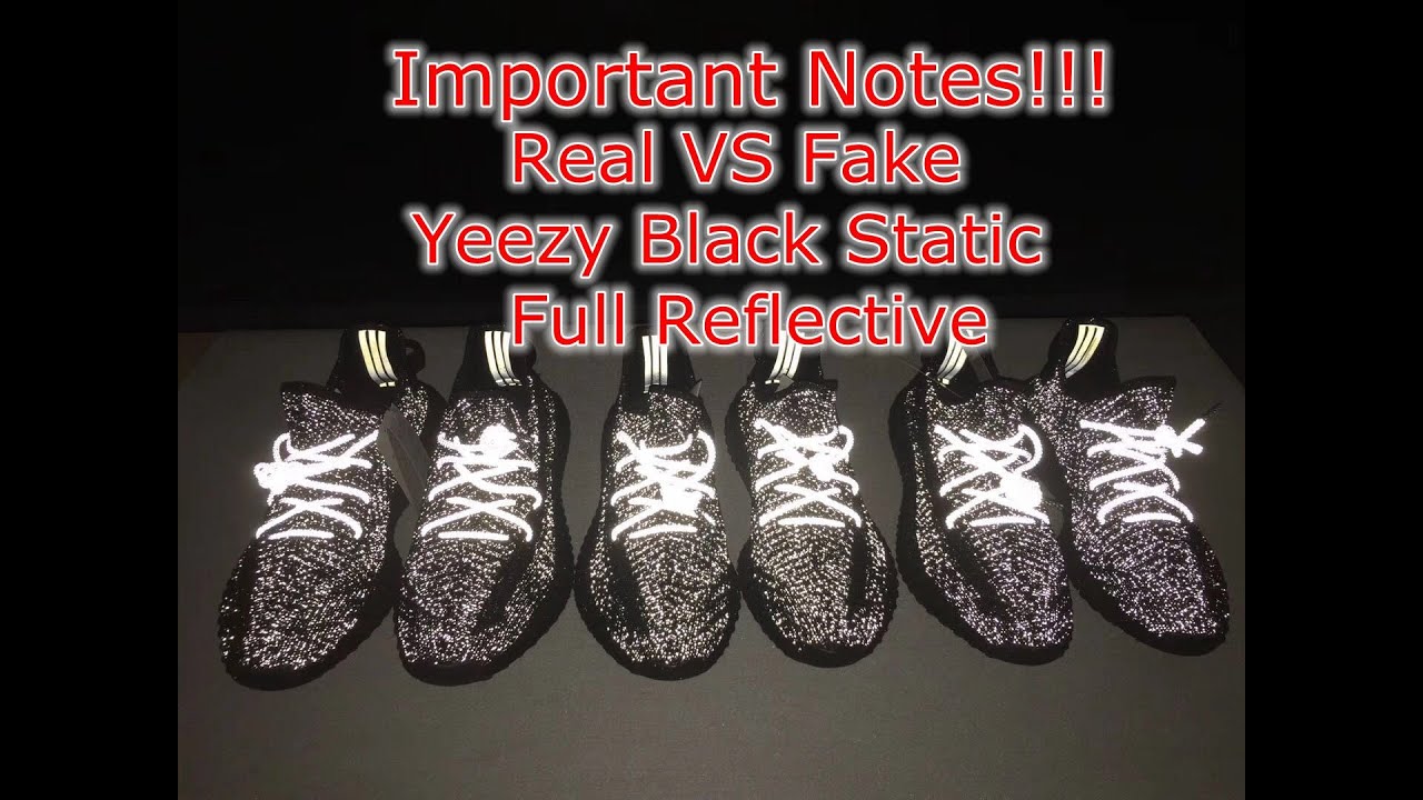 Adidas Yeezy 350 V2 black static. Real vs Fake review. Black