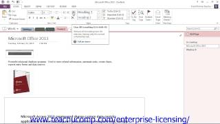 Información Microsoft Office OneNote 2013 Tutorial Formatting Notes 4.1 Employee Group Training Actualización