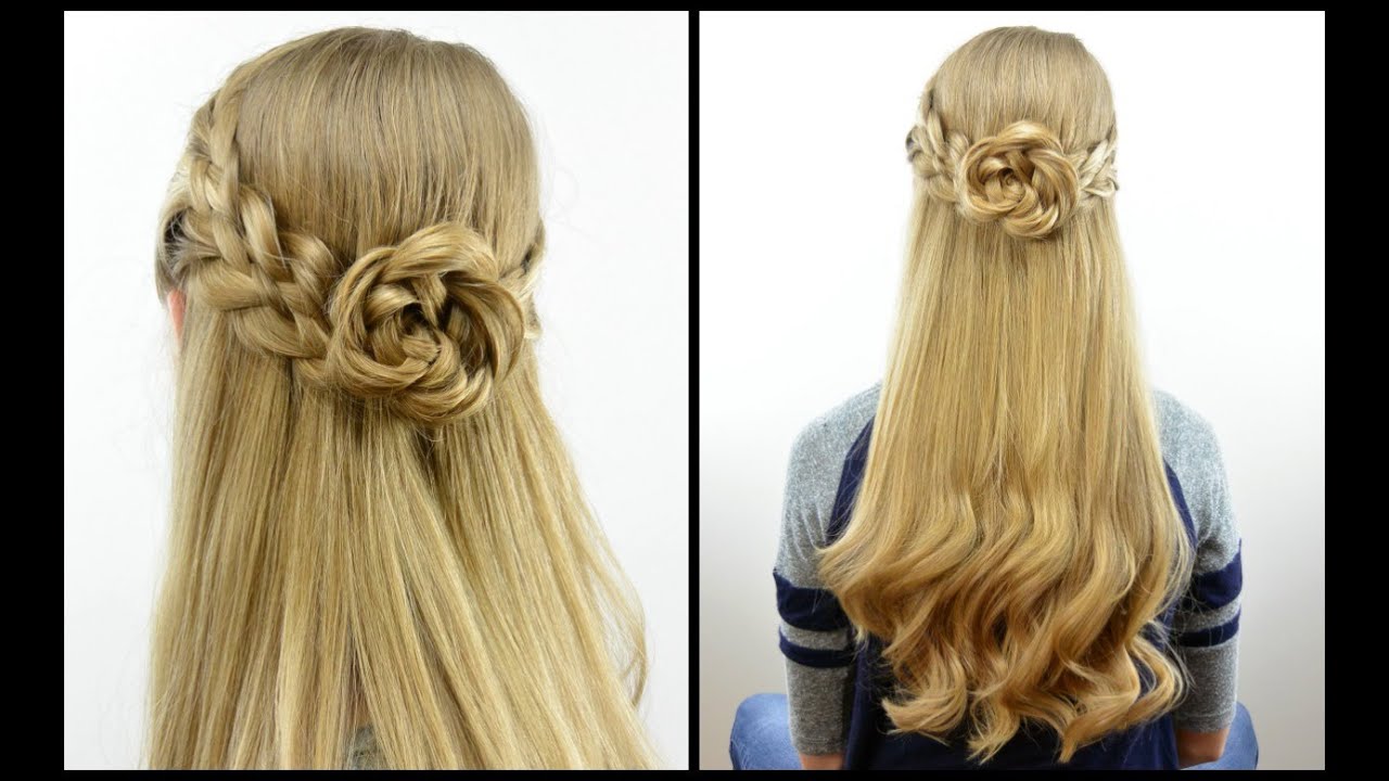 5 Strand Braid Pullback & Flower Braid (Rosette) | BabesInHairland.com