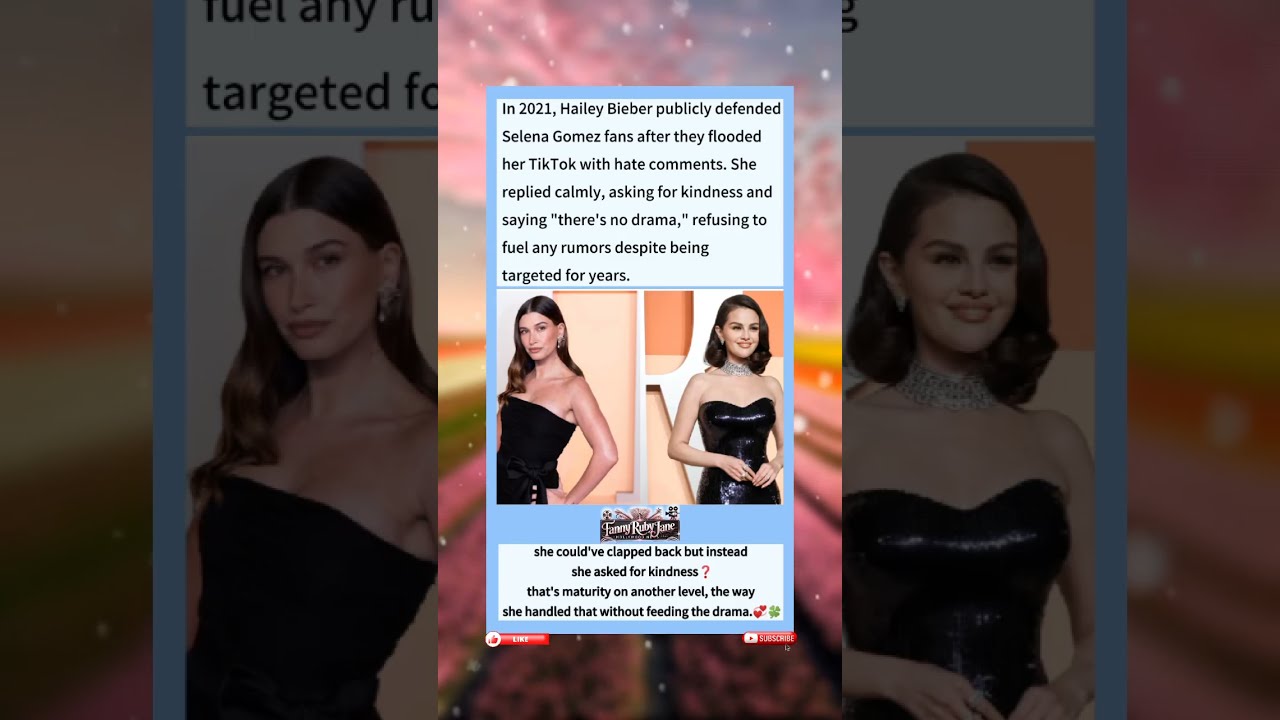 Hailey Bieber Publicly Defended Selena Gomez Fans After They Flooded Her TikTok With Hate Comments 