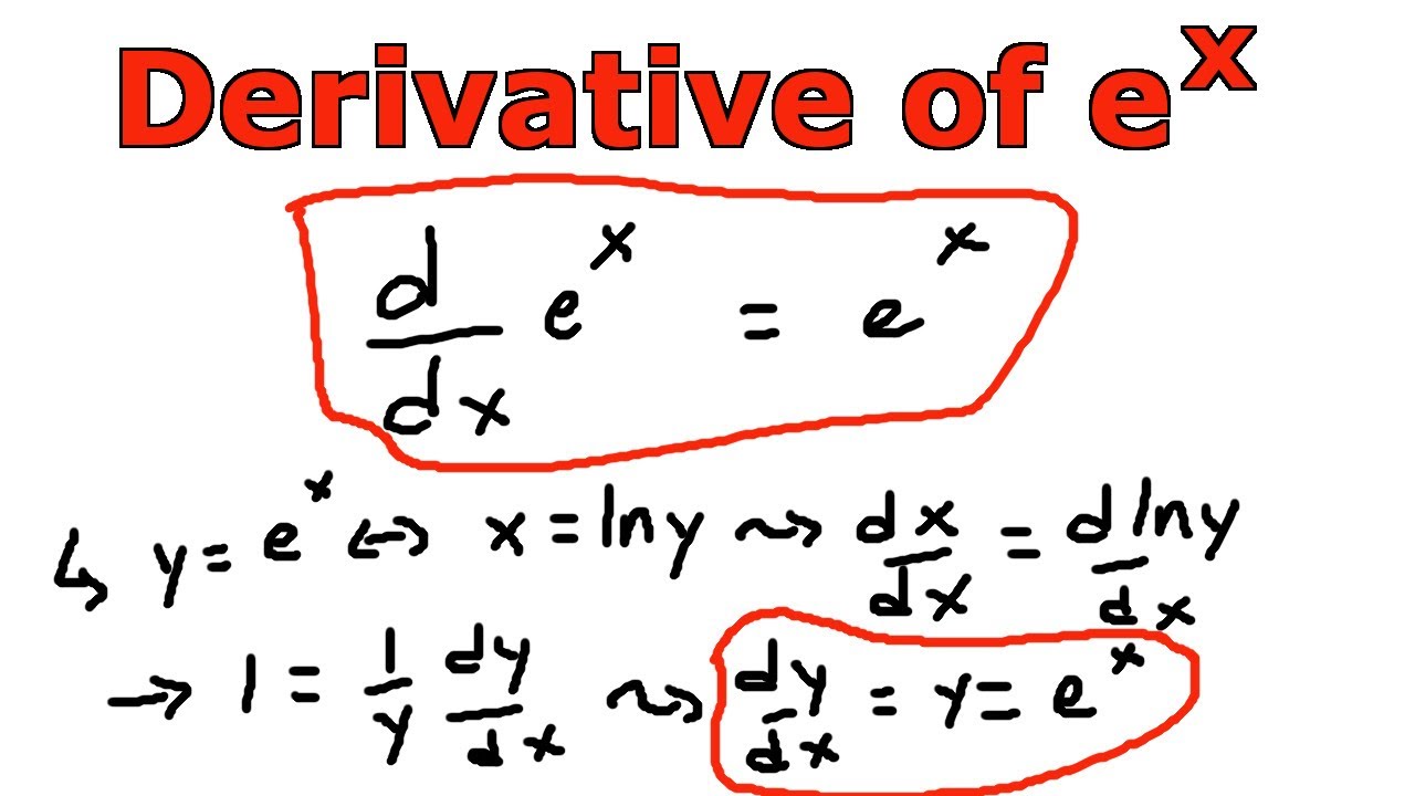 Derivative Of E X Using The Inverse Function Method Youtube