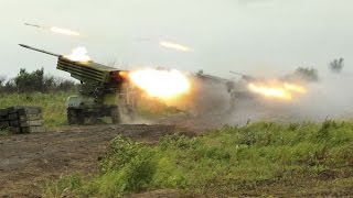 Обстрел ГРАДом с территории РФ, Гуково на территорию Украины