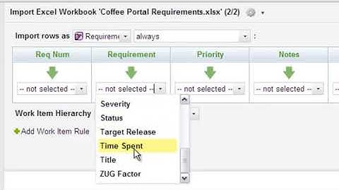 Importing Artifacts From Microsoft Excel in Polarion