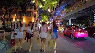 4K Thailand Travel 🇹🇭 Downtown Bangkok 2024 | Sukhumvit Road Evening Walk