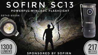 Sofirn SC13  Powerful Mini EDC Flashlight, 1300 lumens, 217 meters