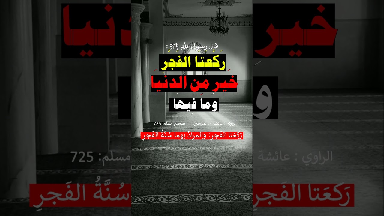 ركعتا الفجر خير من الدنيا و ما فيها - الشيخ عبد الرزاق البدر