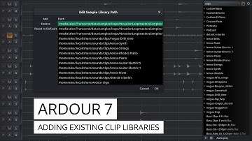 Ardour 7: Adding Existing Clip Libraries