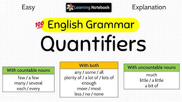 Quantifiers in English Grammar | Quantifiers Determiners | Much Many Few Some Little Any A Few