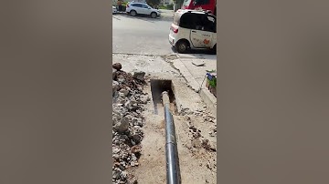 Pipeline drilling process under the road- Good tools and machinery make work easy