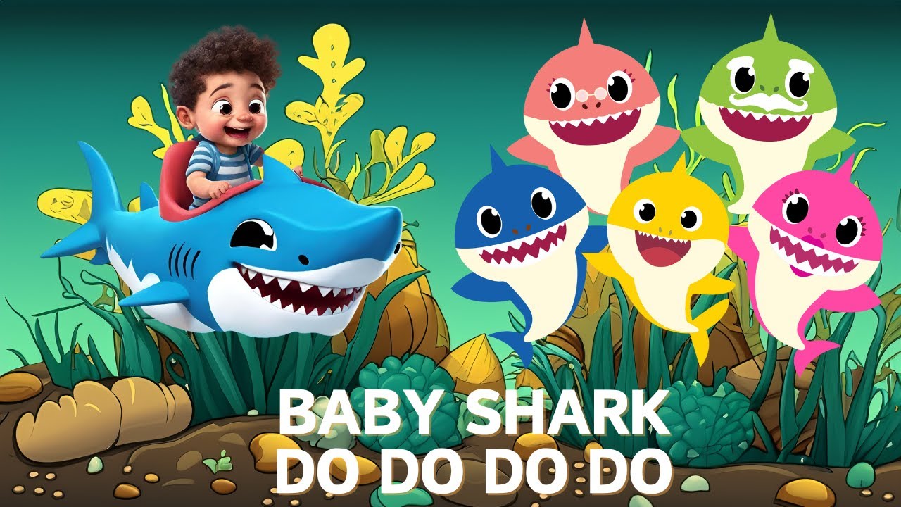 Красочный танец акулёнка для детей 🎵 | Изучаем цвета океана 🌊