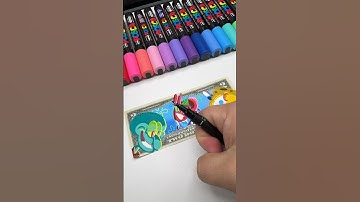 Drawing on a $2 Bill with POSCAs #spongebob