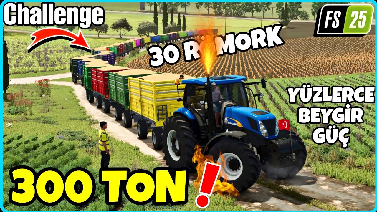 300 TON BUĞDAYI DİK VE TOPRAK YOLDAN ÇIKARMAYA ÇALIŞTIK 😱 SONUÇLAR FELAKET 🤦🏻‍♂️ FS25 CHALLENGE 
