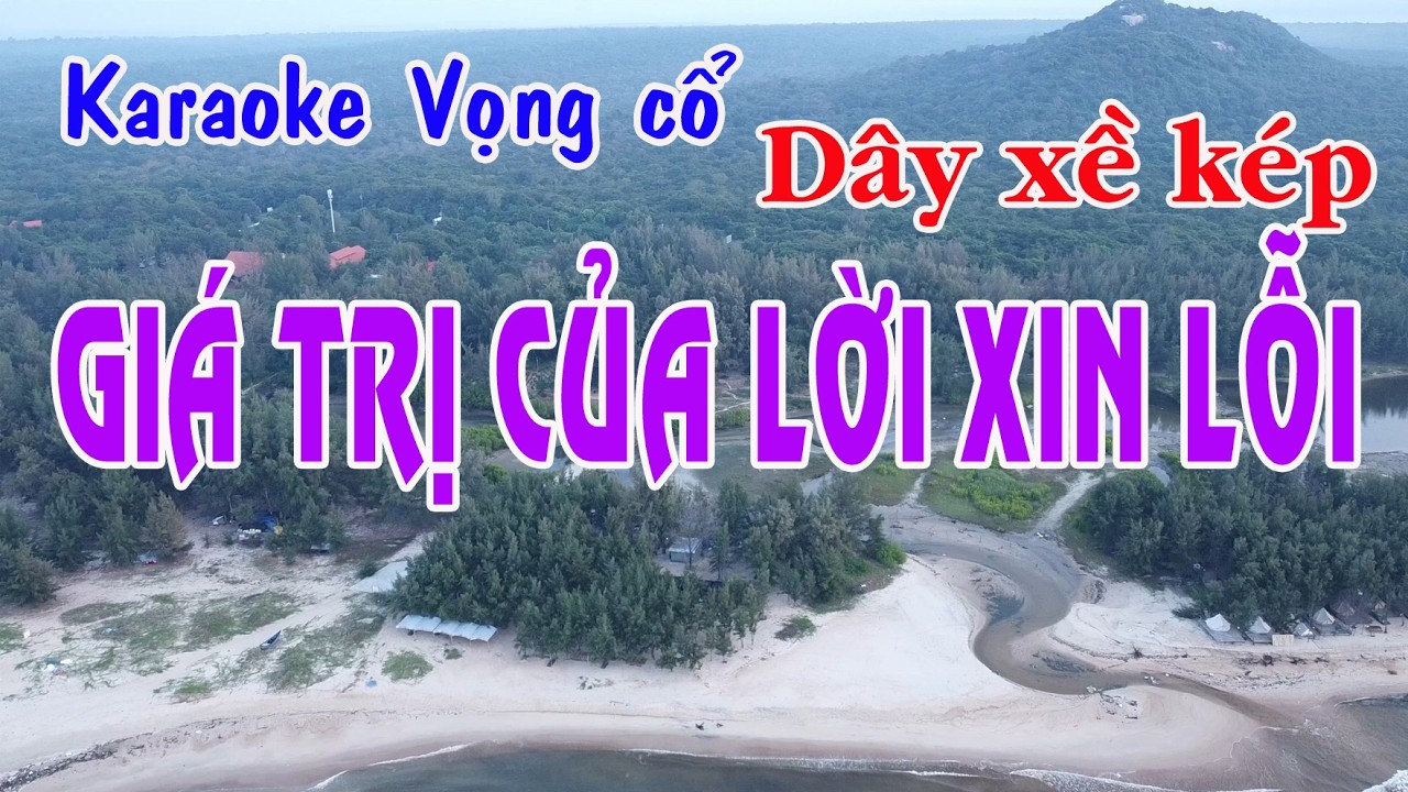 Karaoke vọng cổ GIÁ TRỊ CỦA LỜI XIN LỖI - DÂY XỀ KÉP